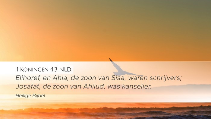 1 Koningen 4:3 NLD Bible Verse Image