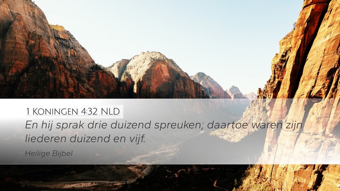 1 Koningen 4:32 NLD Bible Verse Image
