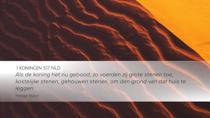 1 Koningen 5:17 NLD Bible Verse Image