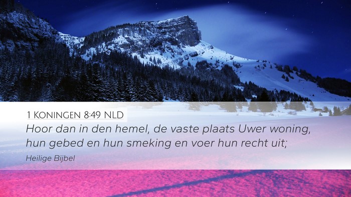 1 Koningen 8:49 NLD Bible Verse Image