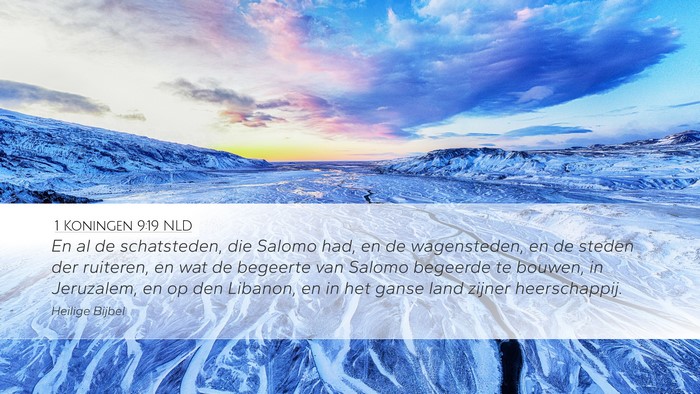 1 Koningen 9:19 NLD Bible Verse Image