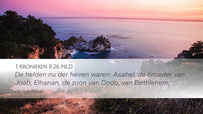 1 Kronieken 11:26 NLD Bible Verse Image