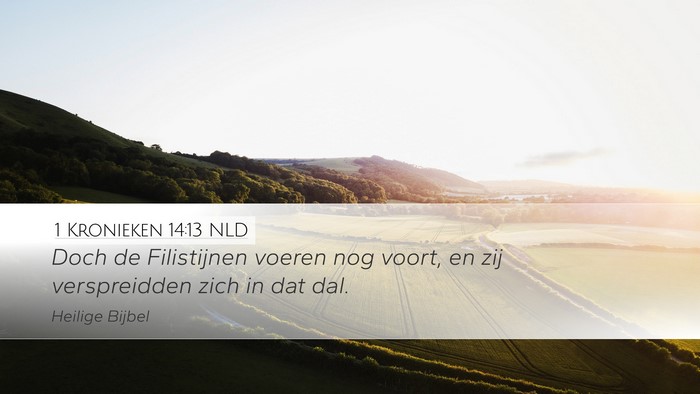 1 Kronieken 14:13 NLD Bible Verse Image