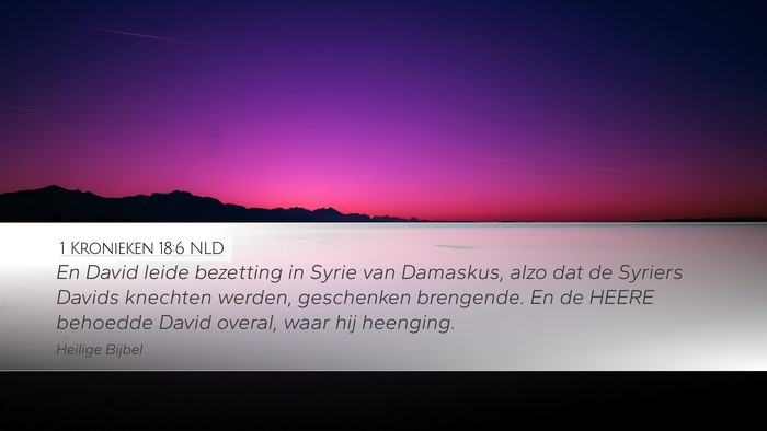 1 Kronieken 18:6 NLD Bible Verse Image