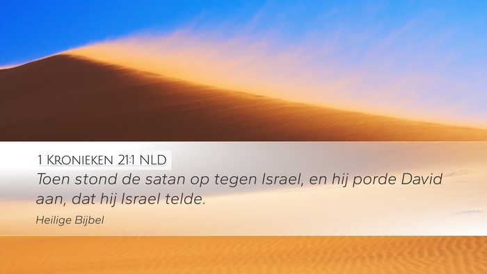 1 Kronieken 21:1 NLD Bible Verse Image