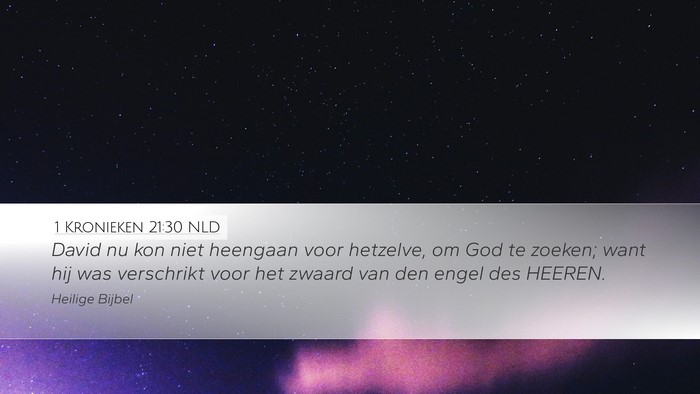 1 Kronieken 21:30 NLD Bible Verse Image