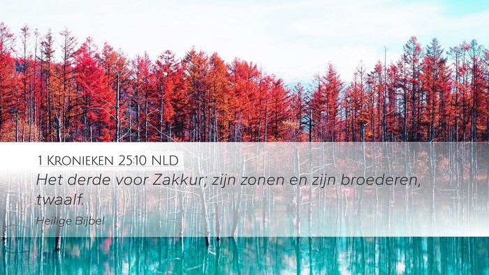 1 Kronieken 25:10 NLD Desktop Wallpaper - Het derde voor Zakkur; zijn zonen en zijn - Desktop Bible Verse Wallpaper