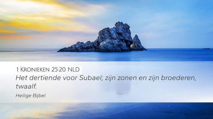 1 Kronieken 25:20 NLD Bible Verse Image