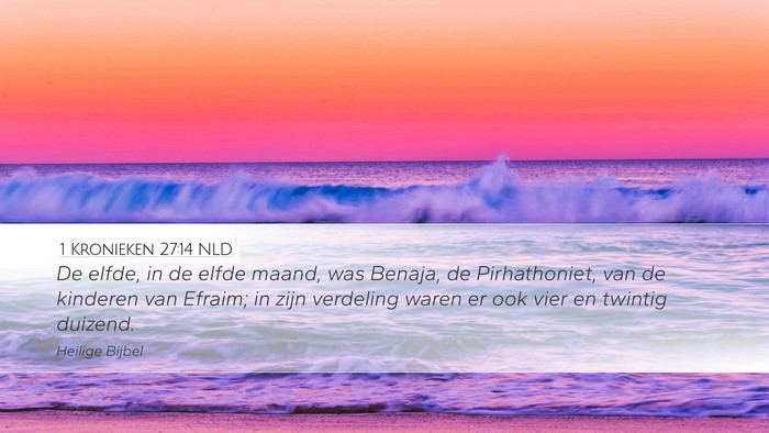 1 Kronieken 27:14 NLD Bible Verse Image