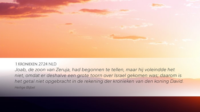1 Kronieken 27:24 NLD Bible Verse Image