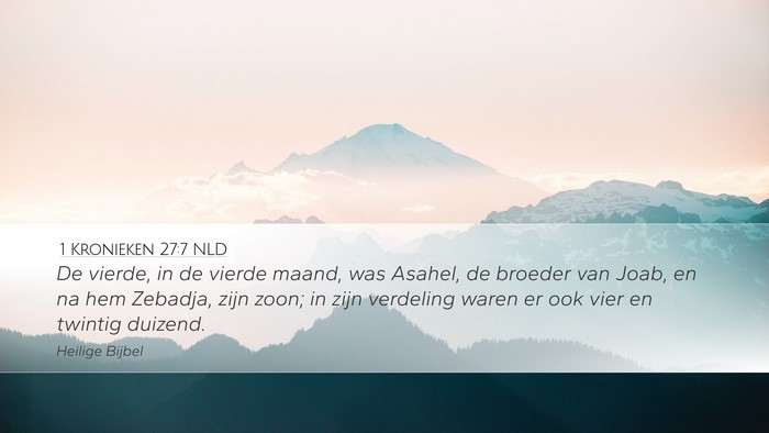 1 Kronieken 27:7 NLD Bible Verse Image