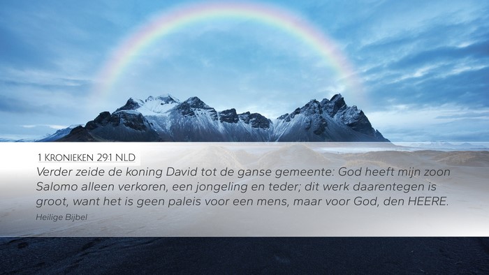 1 Kronieken 29:1 NLD Bible Verse Image