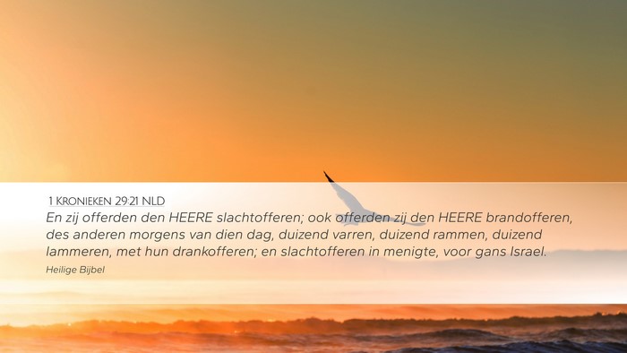 1 Kronieken 29:21 NLD Bible Verse Image
