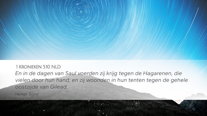 1 Kronieken 5:10 NLD Bible Verse Image