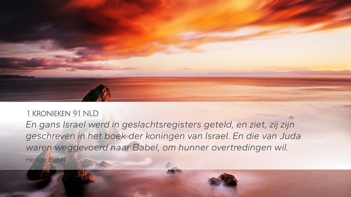 1 Kronieken 9:1 NLD Bible Verse Image