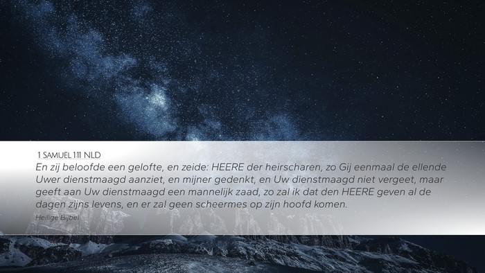 1 Samuël 1:11 NLD Bible Verse Image