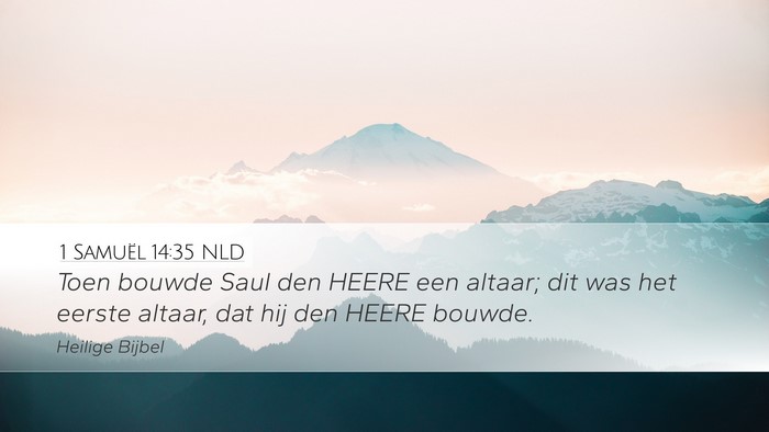 1 Samuël 14:35 NLD Bible Verse Image