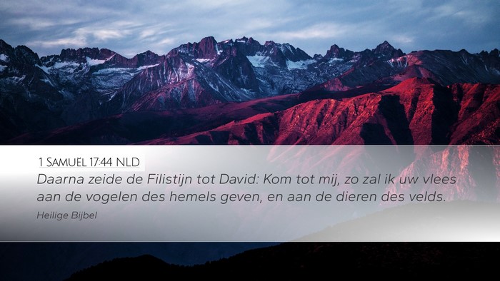 1 Samuël 17:44 NLD Bible Verse Image