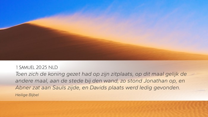 1 Samuël 20:25 NLD Bible Verse Image