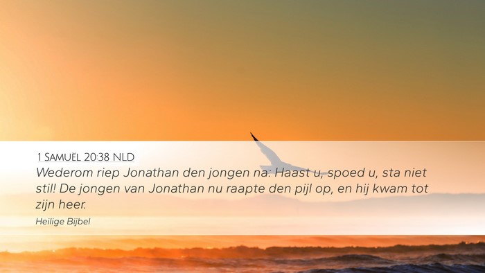 1 Samuël 20:38 NLD Bible Verse Image