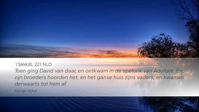 1 Samuël 22:1 NLD Bible Verse Image