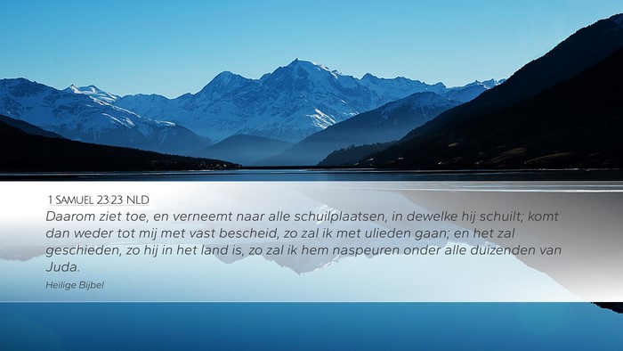 1 Samuël 23:23 NLD Bible Verse Image