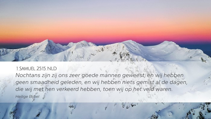1 Samuël 25:15 NLD Bible Verse Image