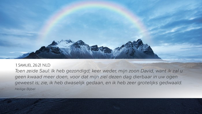 1 Samuël 26:21 NLD Bible Verse Image