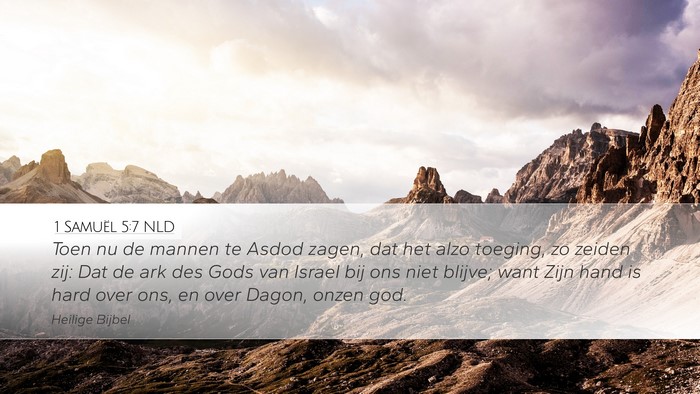 1 Samuël 5:7 NLD Bible Verse Image