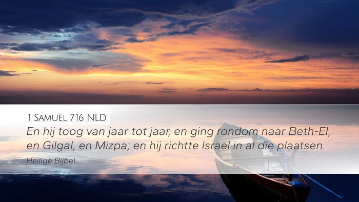 1 Samuël 7:16 NLD Bible Verse Image