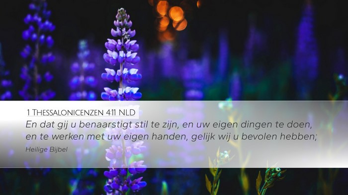 1 Thessalonicenzen 4:11 NLD Bible Verse Image