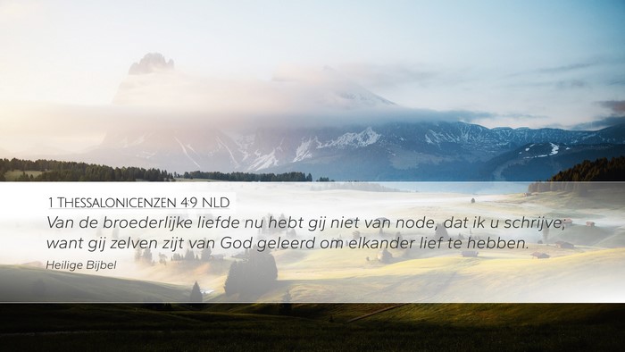 1 Thessalonicenzen 4:9 NLD Bible Verse Image