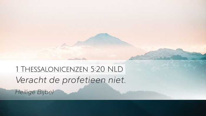 1 Thessalonicenzen 5:20 NLD Bible Verse Image