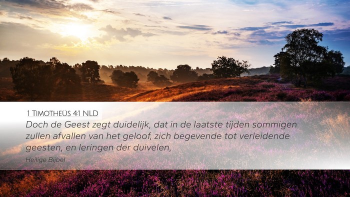 1 Timotheüs 4:1 NLD Bible Verse Image