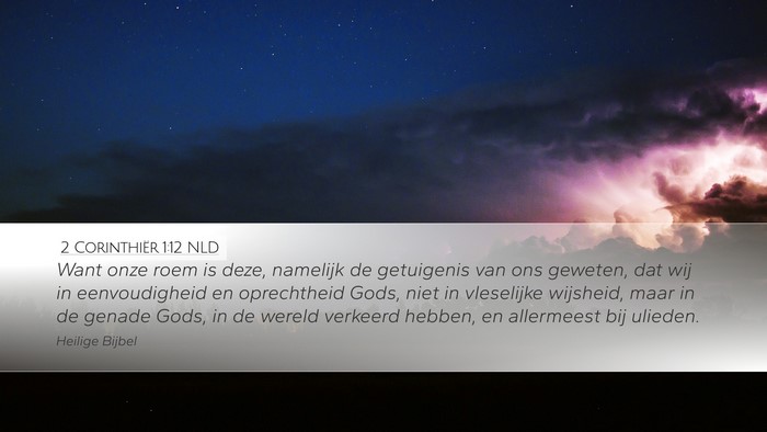 2 Corinthiër 1:12 NLD Bible Verse Image