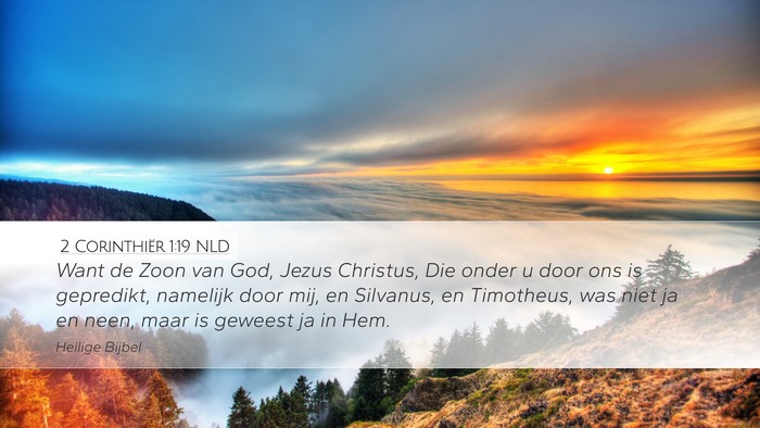 2 Corinthiër 1:19 NLD Bible Verse Image