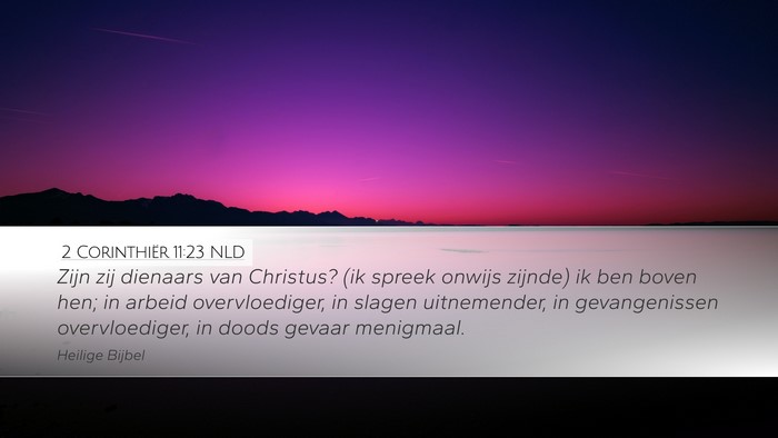2 Corinthiër 11:23 NLD Bible Verse Image