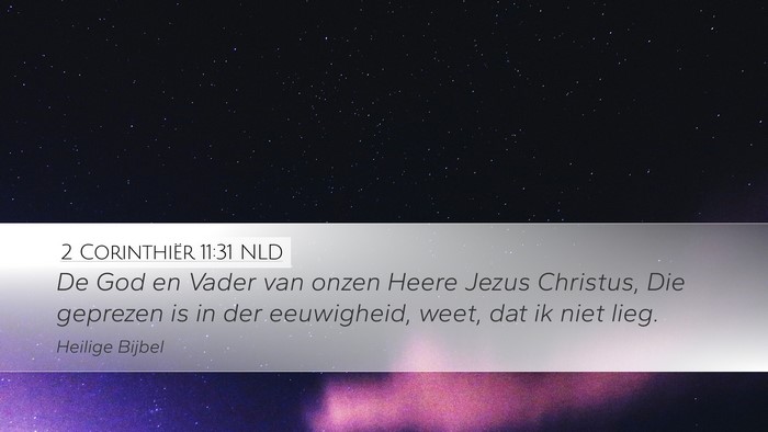 2 Corinthiër 11:31 NLD Bible Verse Image