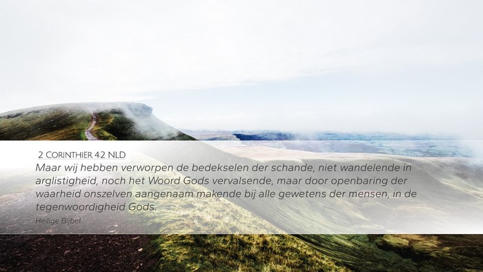 2 Corinthiër 4:2 NLD Bible Verse Image