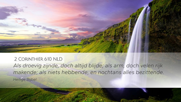 2 Corinthiër 6:10 NLD Bible Verse Image