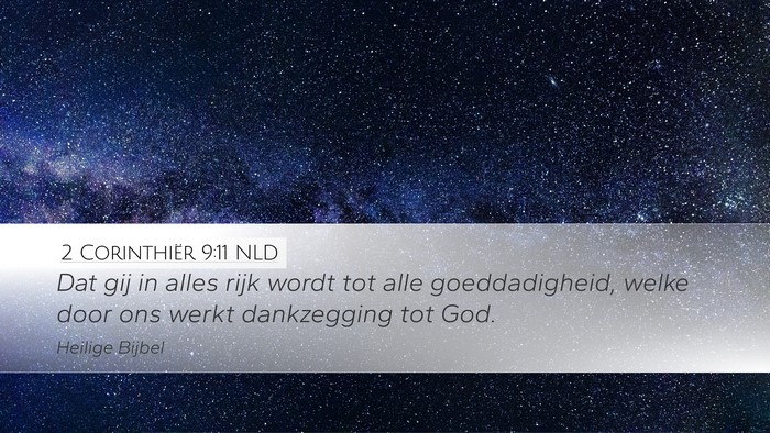 2 Corinthiër 9:11 NLD Bible Verse Image