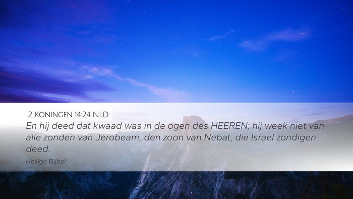 2 Koningen 14:24 NLD Bible Verse Image