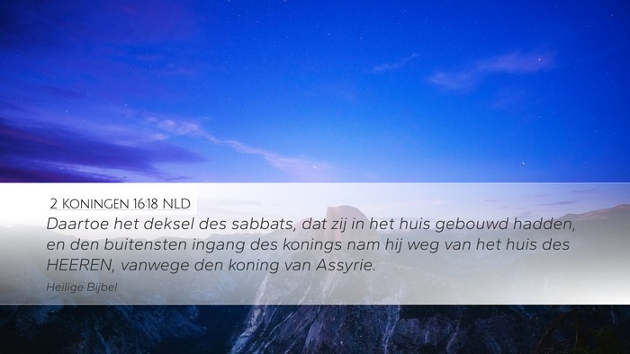 2 Koningen 16:18 NLD Bible Verse Image