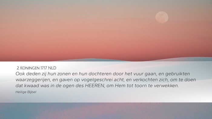 2 Koningen 17:17 NLD Bible Verse Image