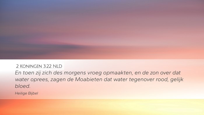 2 Koningen 3:22 NLD Bible Verse Image