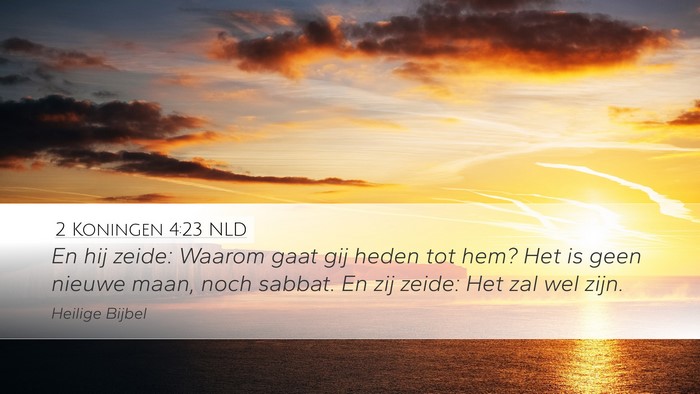 2 Koningen 4:23 NLD Bible Verse Image