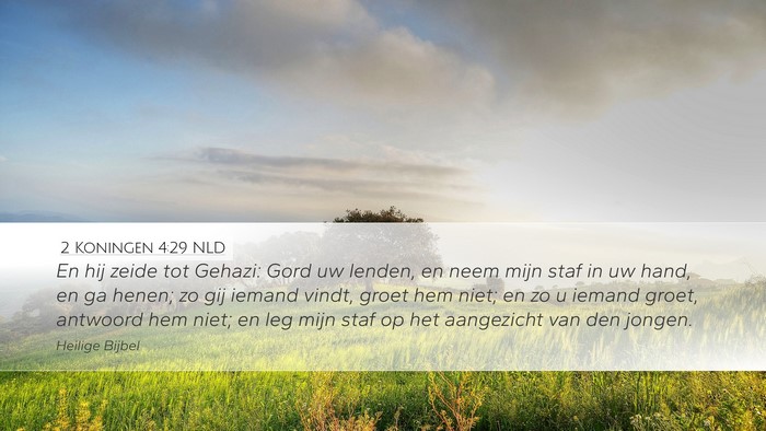 2 Koningen 4:29 NLD Bible Verse Image