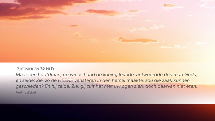 2 Koningen 7:2 NLD Bible Verse Image