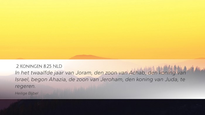 2 Koningen 8:25 NLD Desktop Wallpaper - In het twaalfde jaar van Joram, den zoon van - Desktop Bible Verse Wallpaper