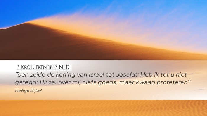 2 Kronieken 18:17 NLD Bible Verse Image